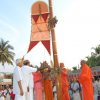 Flag hoisting on the opening day